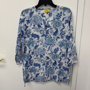 Roberta Roller Rabbit Top | Size M, 100% Cotton